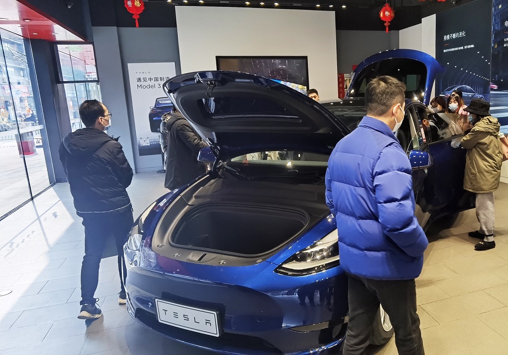 特斯拉Model Y 圖片來源：每日經濟新聞 鄭得銳 攝