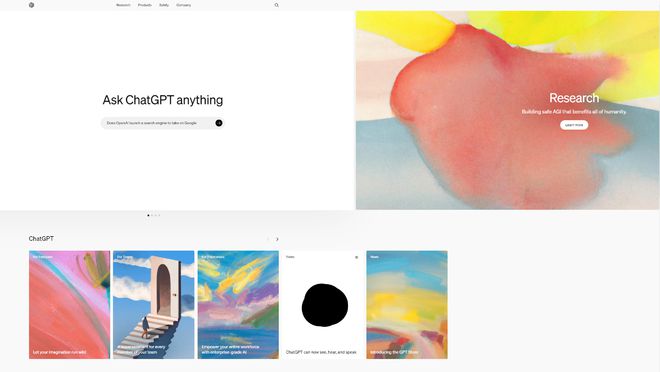 圖片來源 ：OpenAI主頁截圖